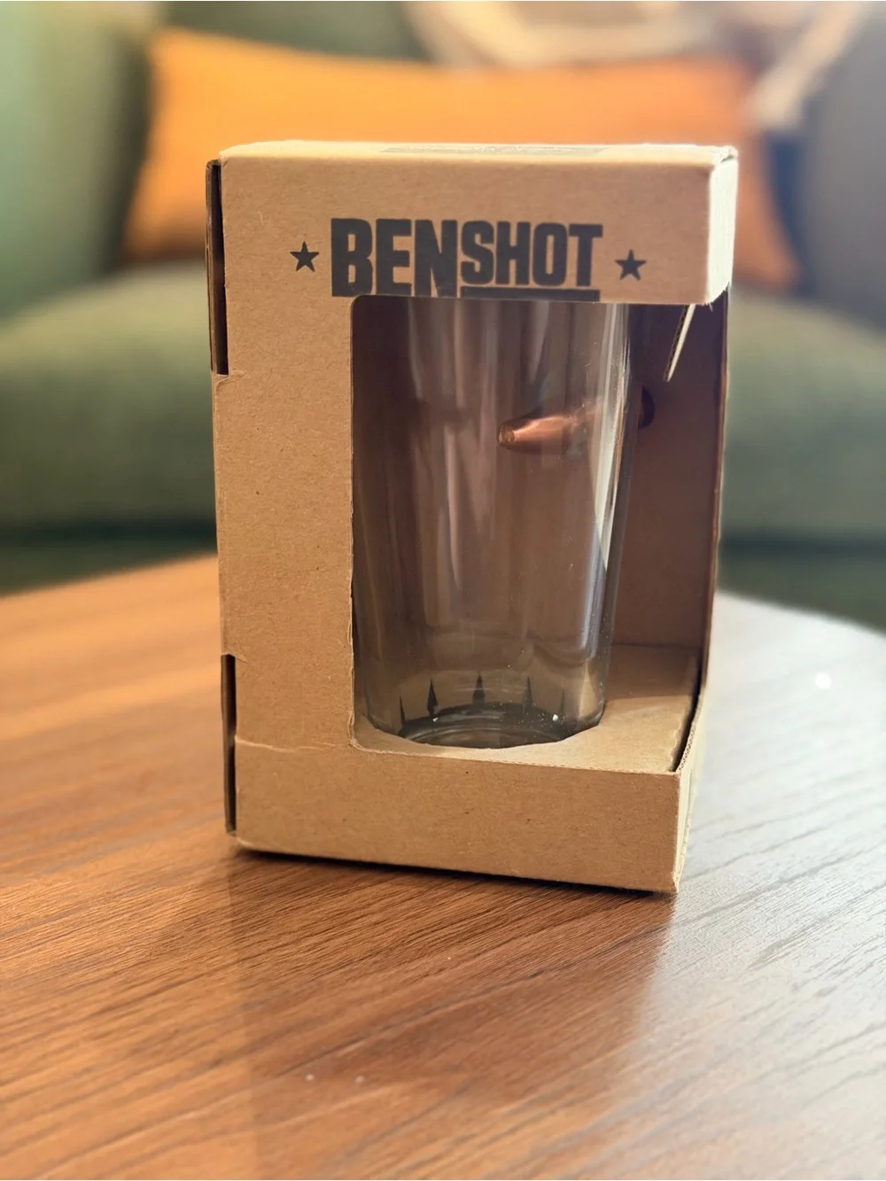 NEW Benshot 16oz Pint Glass Handmade in USA #Benshot Christmas Gift Men 0.50 BPG